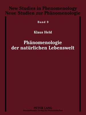 cover image of Phänomenologie der natürlichen Lebenswelt